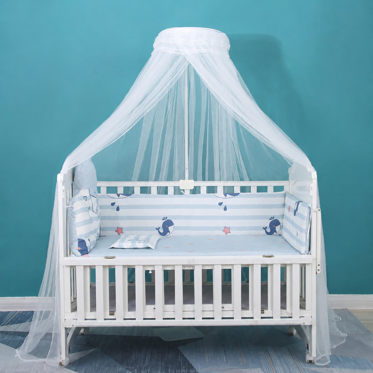 Moustiquaire lit bébé avec flèche de lit