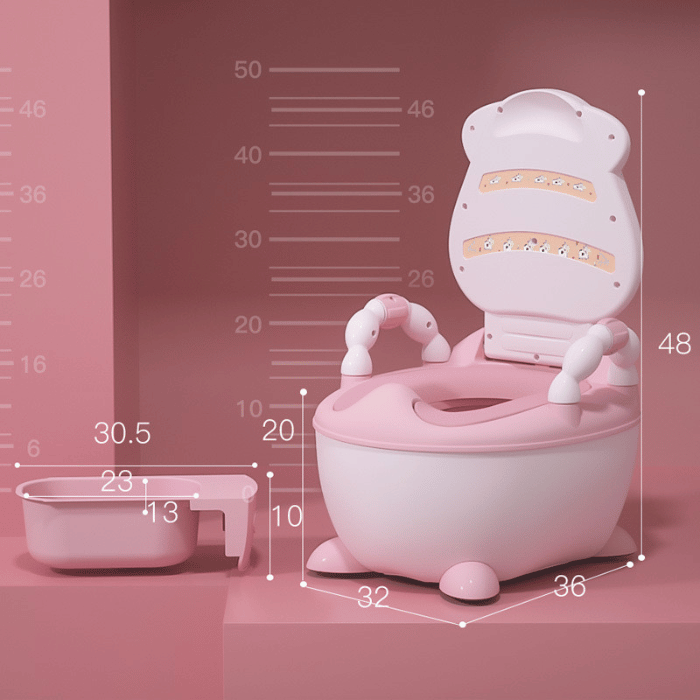 Pot toilette bébé confortable et antidérapant